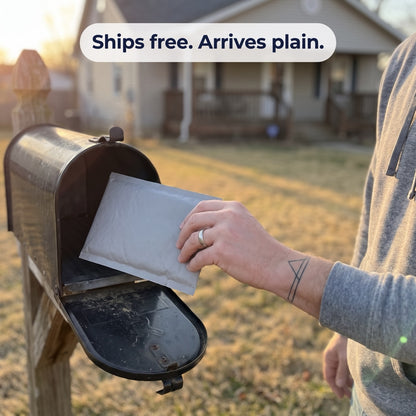 A plain, unbranded package in the mailbox